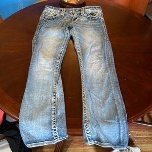 Rock Revival Women’s Size 28 Melora Boot Jeans Distressed.